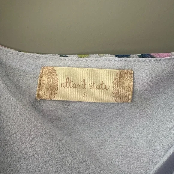 Altar'd State Floral Maxi Dress - White and Purple - Picture 4 of 4